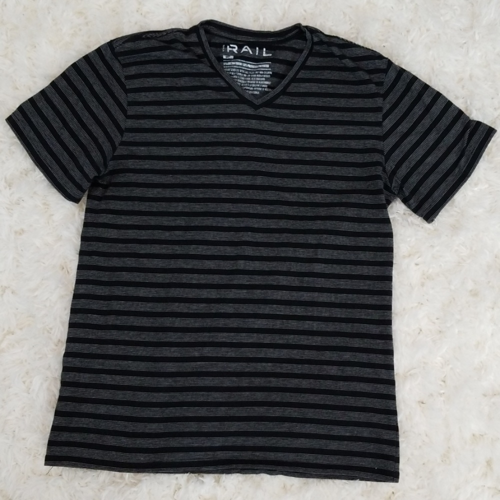 Nordstrom Rail Striped V Neck Tee